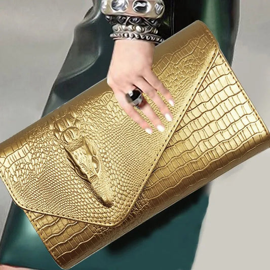 Luxury Crocodile Leather Crossbody Bags For Women New 2024 Shoulder Bags Messenger Female Clutch
