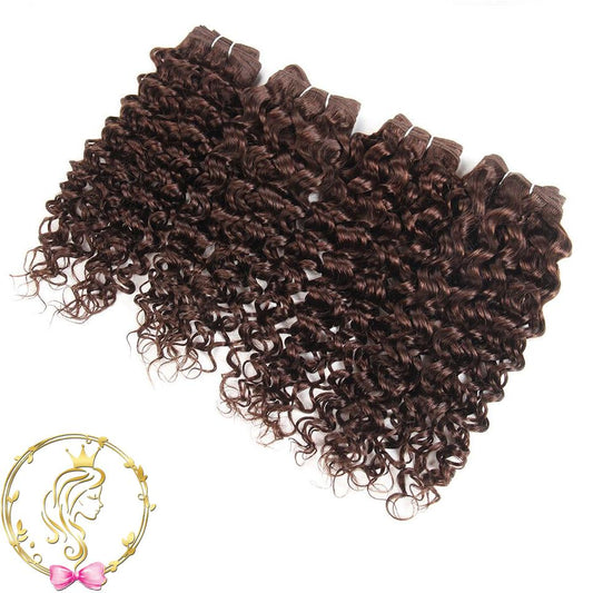 Rebecca Malaysian Jerry Curly Wave Weave Hair 4 Bundles 190g/ Pack Non Remy Curly Human Hair Bundles 4 Colors #1 #1B #2 #4