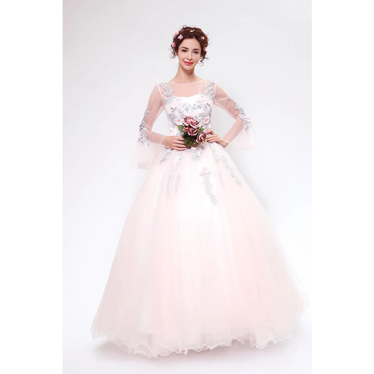 Beautiful Bridal Gown Simple Wedding Dress Elegant Girl's Wedding Party Outfit