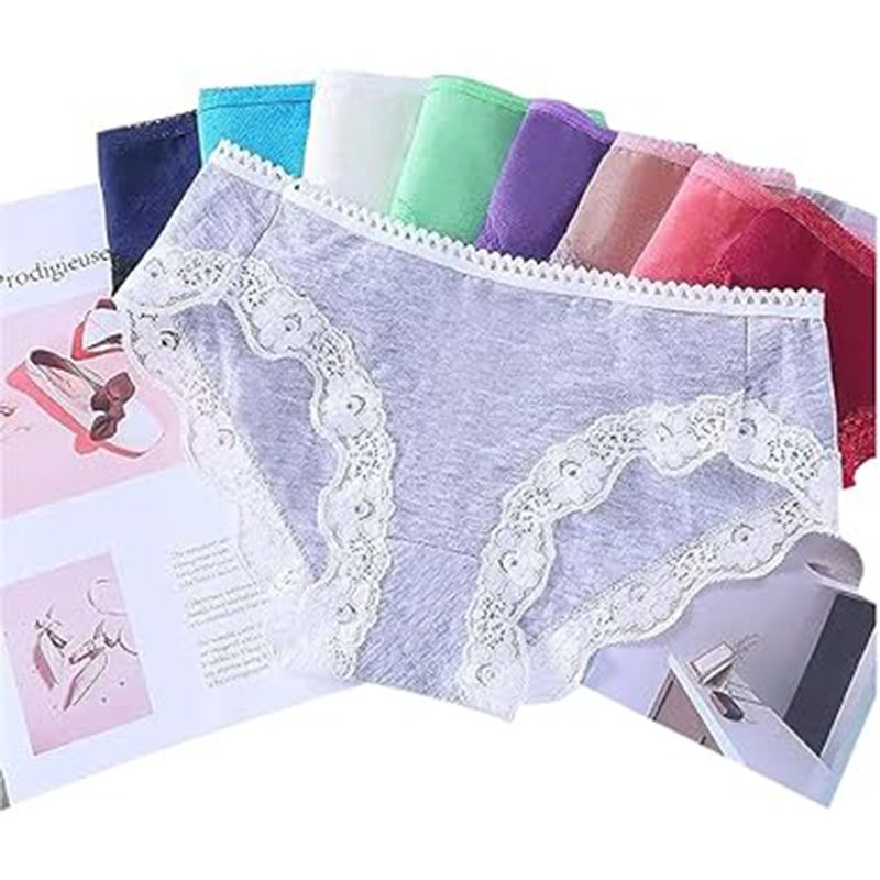 Paloma Beauty World’s 3 Pack Underwear Cotton Panties Soft Lace Bikini Comfy Briefs Underpants Ladies Hipster for Women