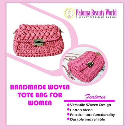 Paloma Beauty World's Woven Handbag - Handmade Woven Tote Bag for Women - Crossbody Bag and Crochet Bag - Best Gift for Your Beloved Ones as Summer Handbag