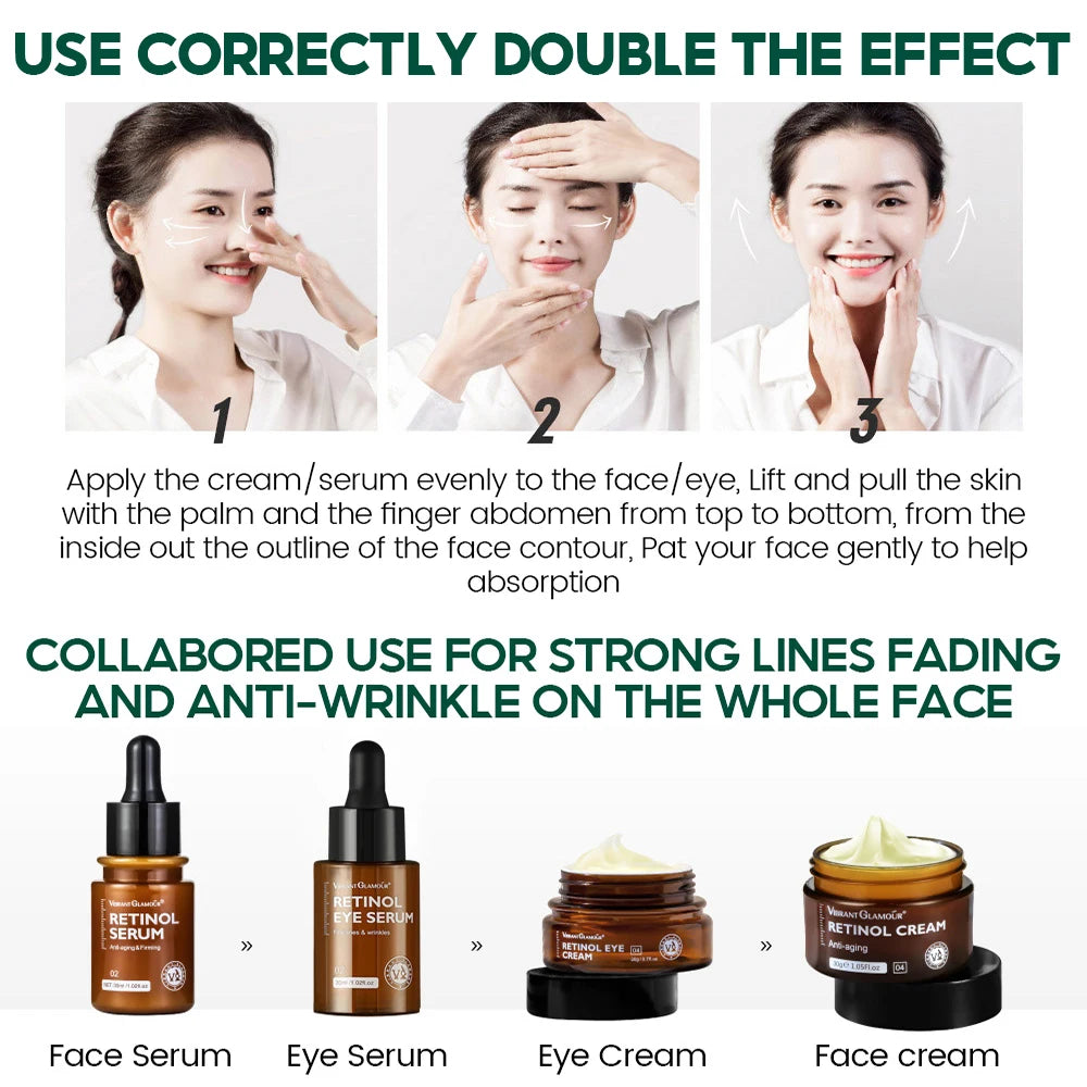 Retinol Face Cream And Eye Serum 2 PCS/Set