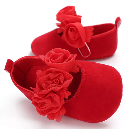 Baby Spring And Autumn Style Lovely Bow Shoes Solid Color Soft Sole Princess Footwear 0-18 Months Newborn Baby Casual Walking Shoes