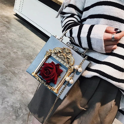 Fashion Flowers Crossbody Women Bags Luxury Handbags Designer Brand Leather Shoulder Clutch Female Bag
