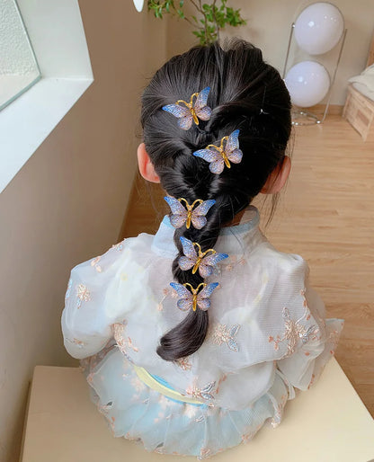 Sweet Stereoscopic Color Gradient Cute Baby Hairpins 5pcs Kids Hair Clips Children Headwear Princess Barrette