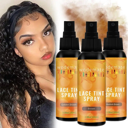 Lace Tint Spray 3 Colors Tint Liquid Hide Grips Melt Your Skin Tone Black Women Wig Install For Lace Frontal