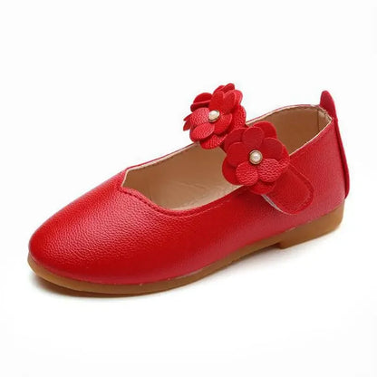 2024 Summer Girls Princess Leather Shoes Children Dress Shoes Sandals Flowers Fashion Colorful Wedding Kids Flat Shoes