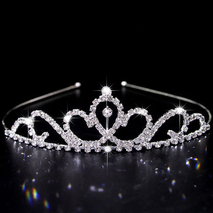 Exquisite Princess Crystal Tiara Crown Headband Children Bride Prom Wedding Party Accessories Jewelry Gifts