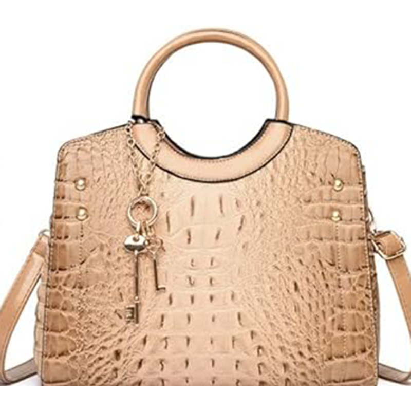 Paloma Beauty World - Top Handle Crocodile Pattern Leather Bag Shoulder Messenger Handbag for Women