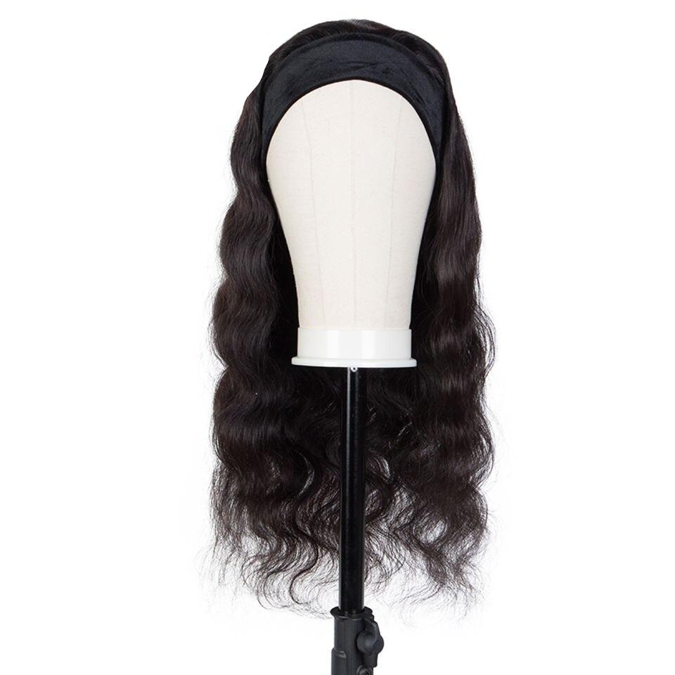 Headband Wig Human Hair, This beautiful, glamorous and smooth organic human hair shawl is for African American women that want to feel and look like a queen. It has a natural curl, which makes it perfect for easy maintenance. The real african american skin shine can be seen from the color black pearl body wave headband wig human hair Easy Half Wig Brazilian Remy Hair Headband Wig Natural Hair Machine Wig