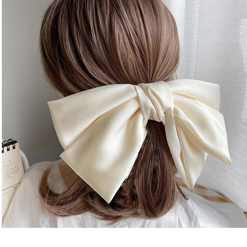 High Quatity Solid Color Big Bow Hairpins
