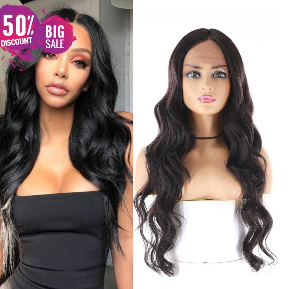 Long Wavy Synthetic Lace Front Wigs