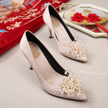 White Pointed Toe Wedding Shoes - paloma-beauty-world