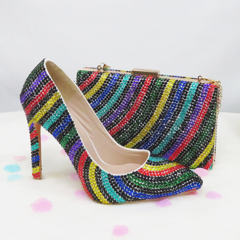 Multicolored Crystal High heels - paloma-beauty-world