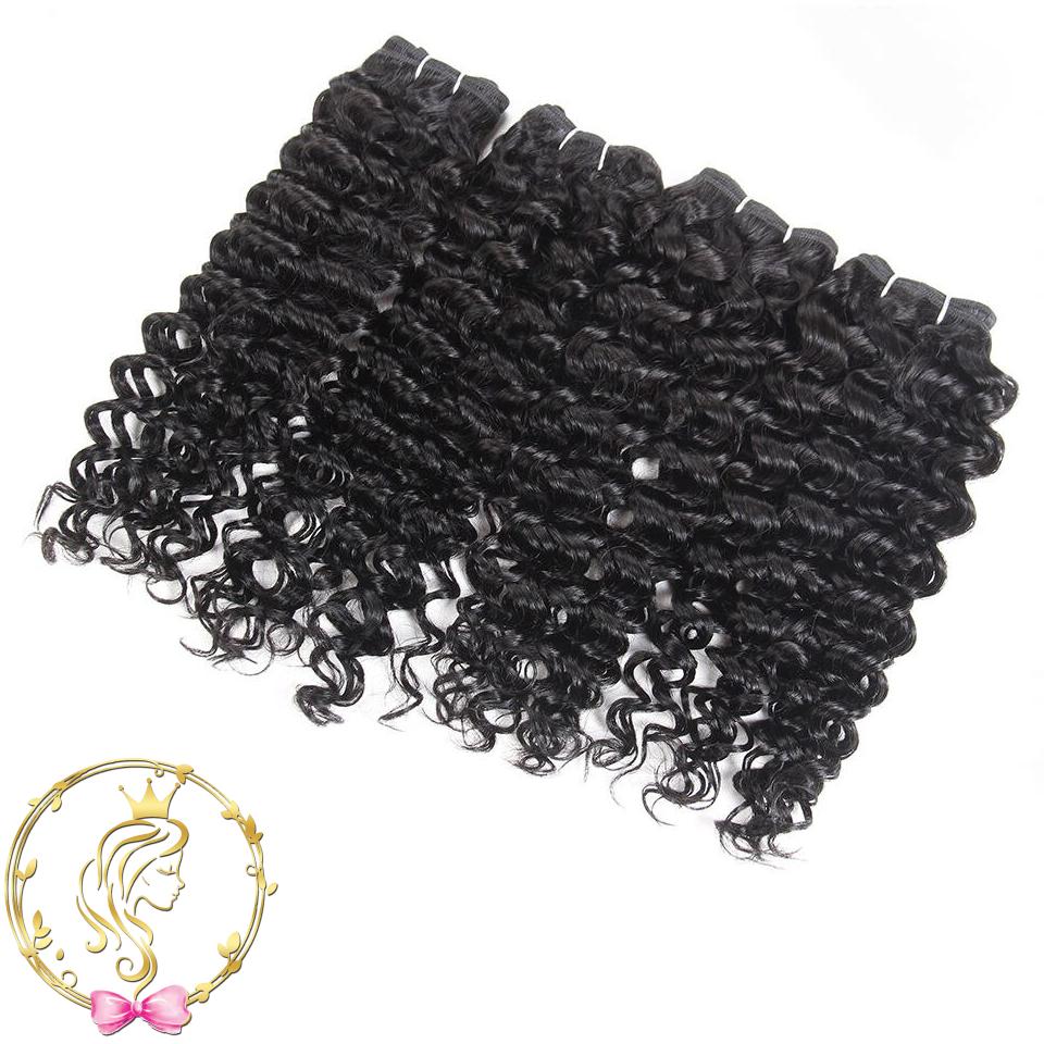 Malaysian Jerry Curly Wave Weave Human Hair 4 Bundles 190g/ Pack