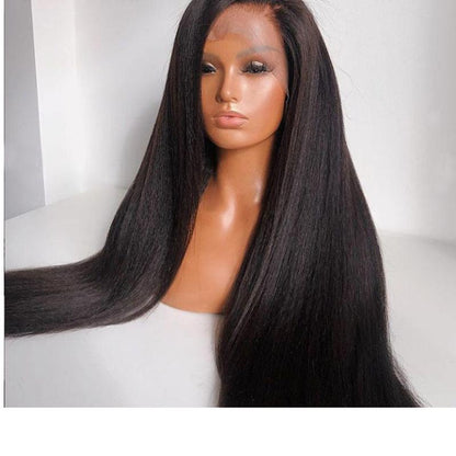 Kinky Straight Full Lace Wigs Baby Hair Pre Plucked Transparent HD 250 Density Full Lace Human Hair Wigs For Women You May Remy