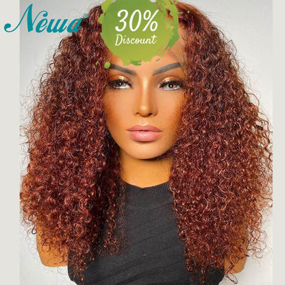 10A Newa Short Bob Wig Ombre Curly Human Hair Wig Pre Plucked 13x6 Brazilian Lace Front Wig Highlight 4x4 Closure Wigs For Women