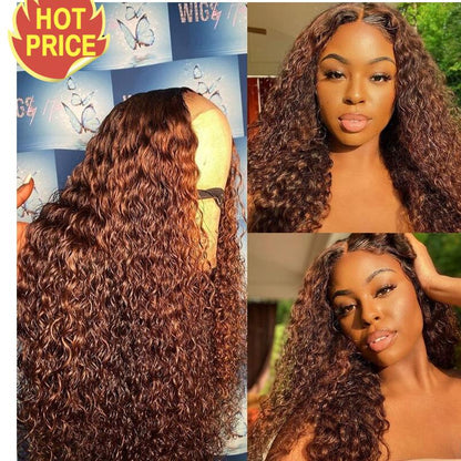 KGBL Ombre Curly Lace Front Human Hair Wigs With Baby Hair Brazilian 150% 180% Density 8-24'' Non-Remy Wigs Medium Ratio