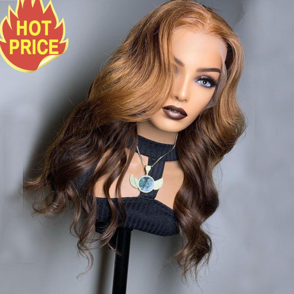 13x6 Highlight Honey Blonde Lace Front Human Hair Brazilian Remy With Baby Hair