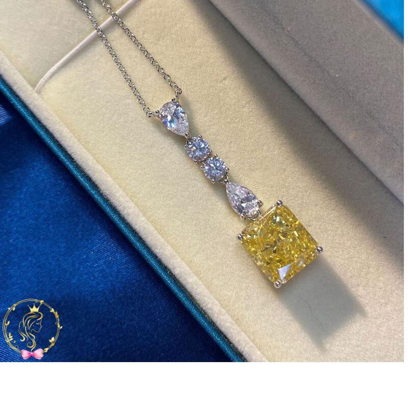 OEVAS 100% 925 Sterling Silver Sparkling Topaz High Carbon Diamond Pendant Necklace Wedding Party Bridal Fine Jewelry Wholesale