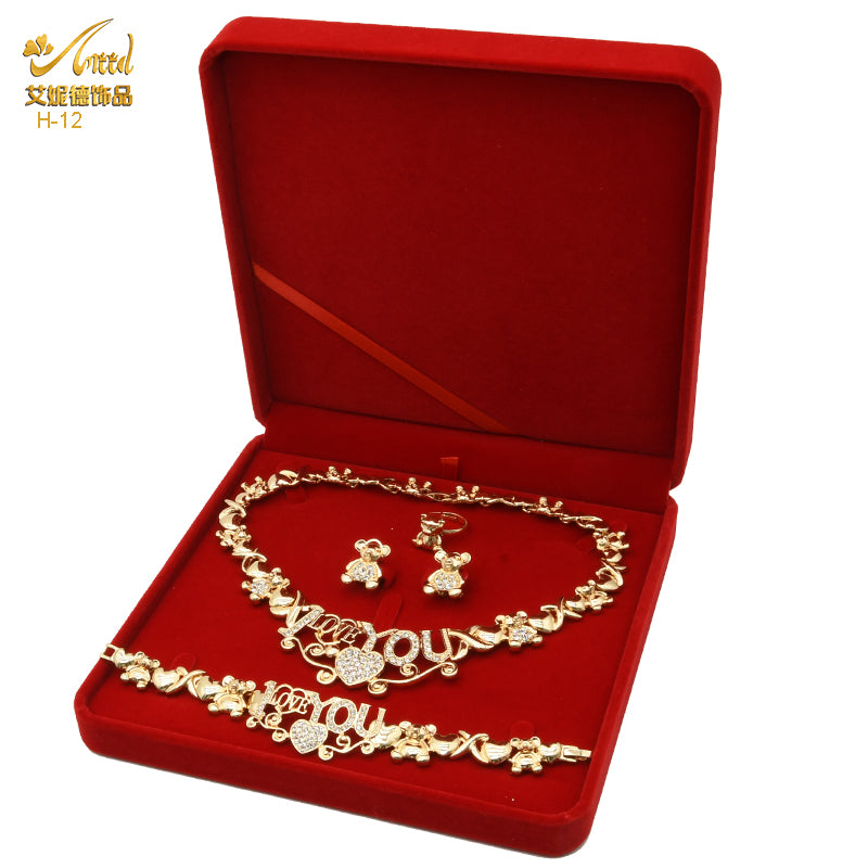 Dubai Gold Plated Jewelry Set For Women