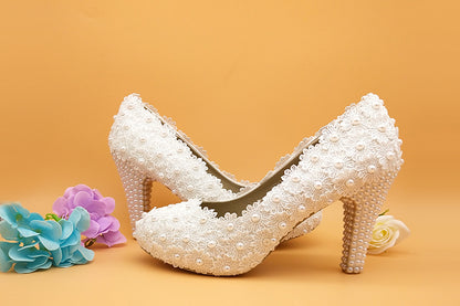 Lace Women wedding shoes - paloma-beauty-world