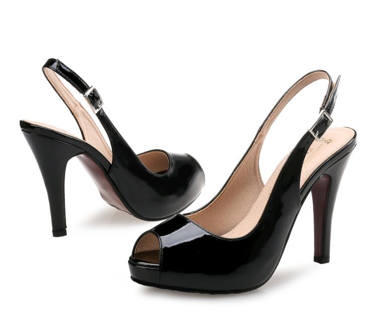 Patent Leather Open Toe High Heels Sandals - paloma-beauty-world