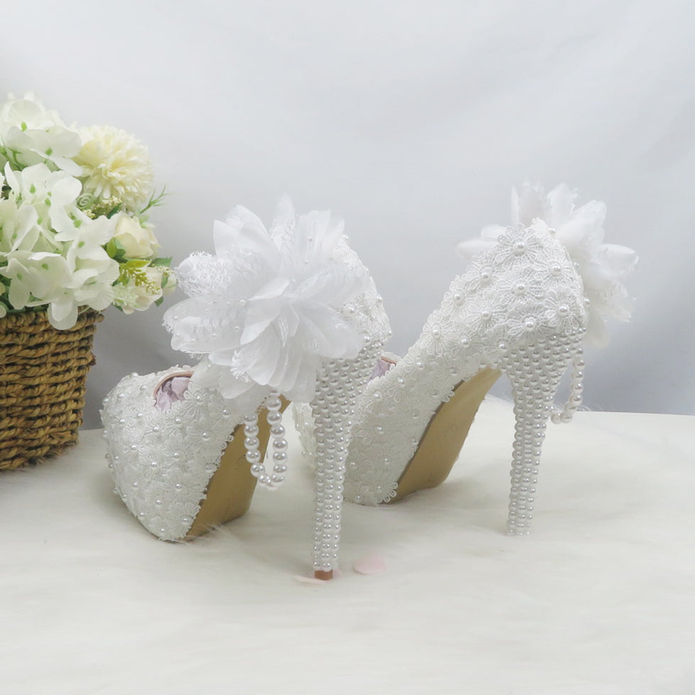ladies handmade Lace shoe - paloma-beauty-world