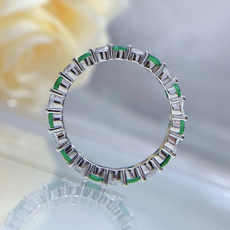 Emerald High Carbon Diamond Rings Emerald High Carbon Diamond Rings   