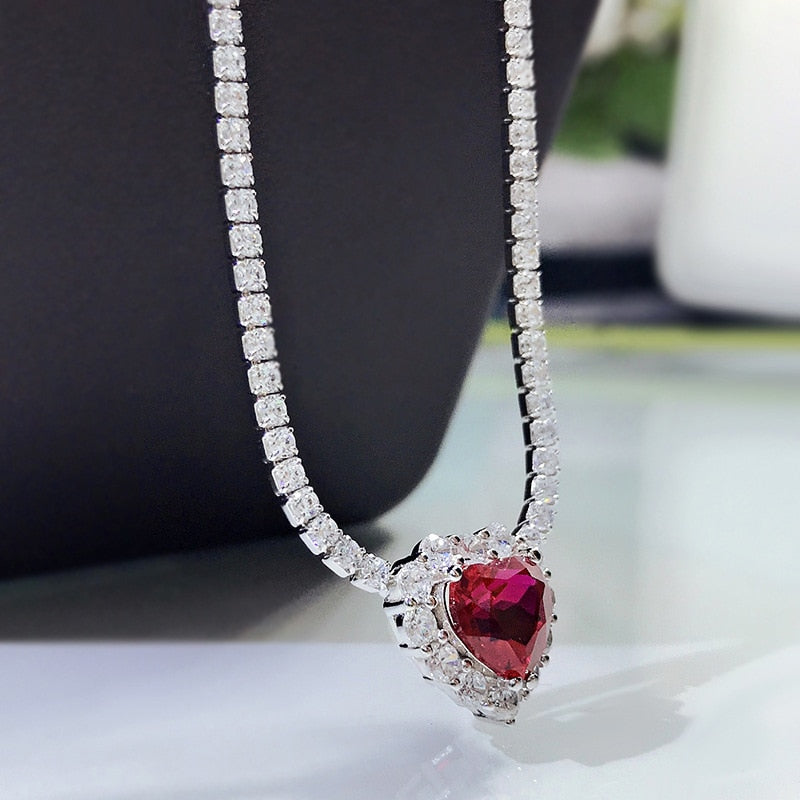 Heart Ruby Pendant Necklace Heart Ruby Pendant Necklace Heart Ruby Pendant Necklace Heart Ruby Pendant Necklace 