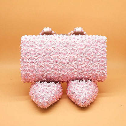 Pink Wedding Shoes And Bags Set Pink Wedding Shoes And Bags Set Pink Wedding Shoes And Bags Set 