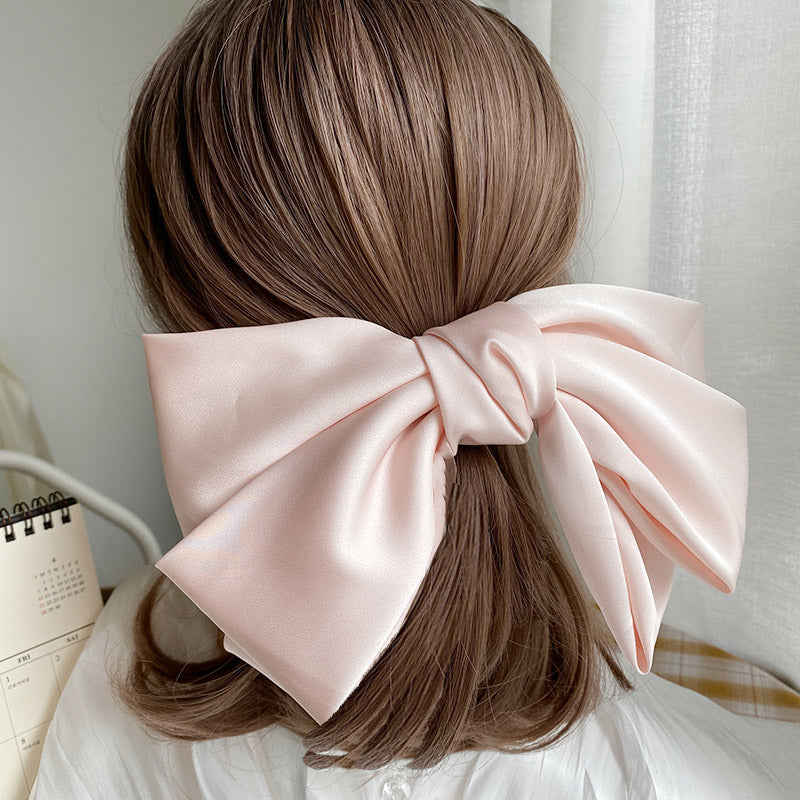 High Quatity Solid Color Big Bow Hairpins - paloma-beauty-world
