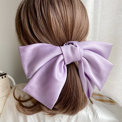 High Quatity Solid Color Big Bow Hairpins - paloma-beauty-world