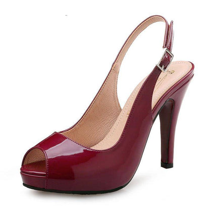 High heels Sandals High heels Shoes Color : 10cm black|10cm khaki|8cm khaki|8cm black|8cm white|10cm wine red|10cm blue|8cm wine red