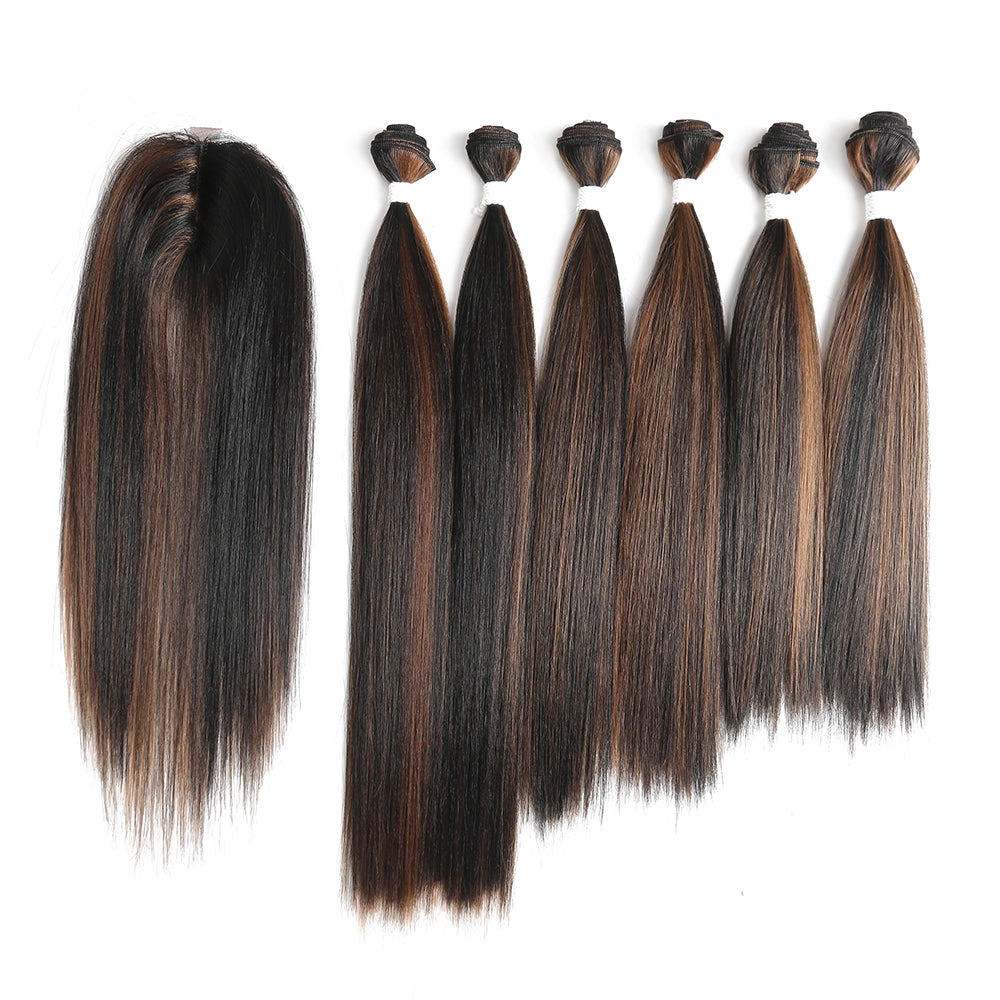 Synthetic Hair Bundle with Free Closure - paloma-beauty-world