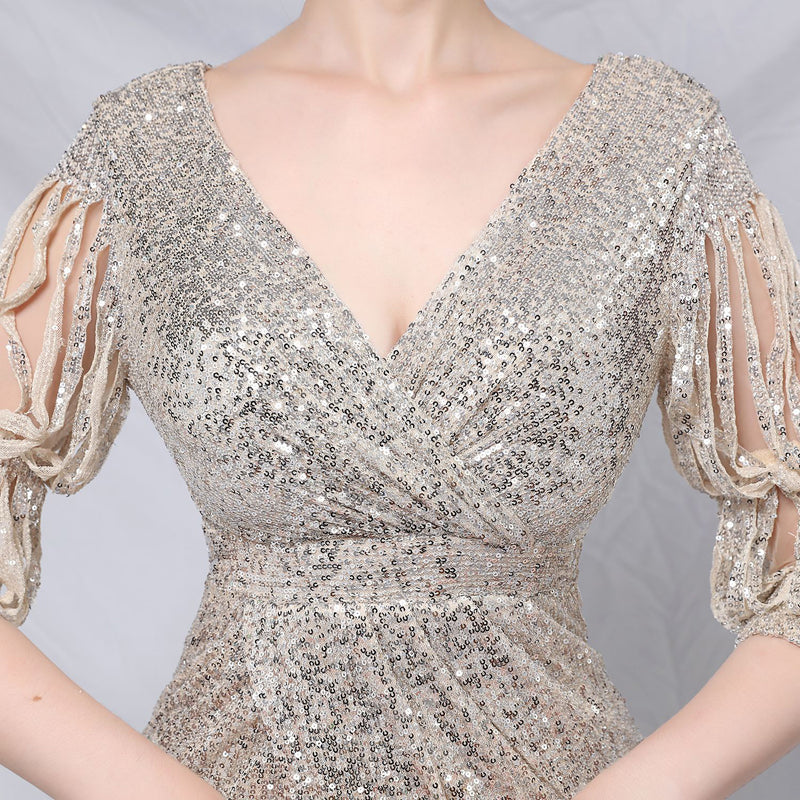 s Gold Sequin Evening Dress - paloma-beauty-world