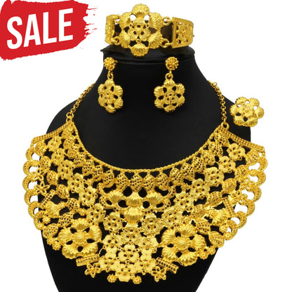 Gold Plated Necklace Jewelry Set