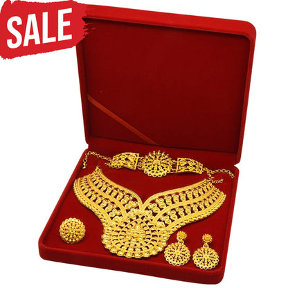 Gold Plated Necklace Jewelry Set S-419 With Gift Box