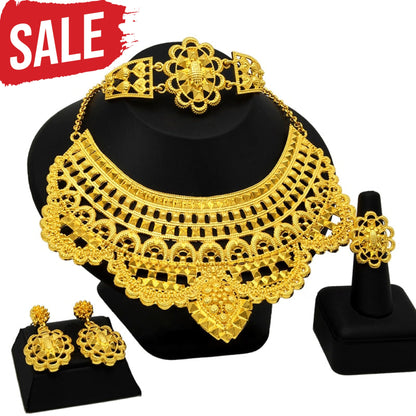 Gold Plated Necklace Jewelry Set S-426