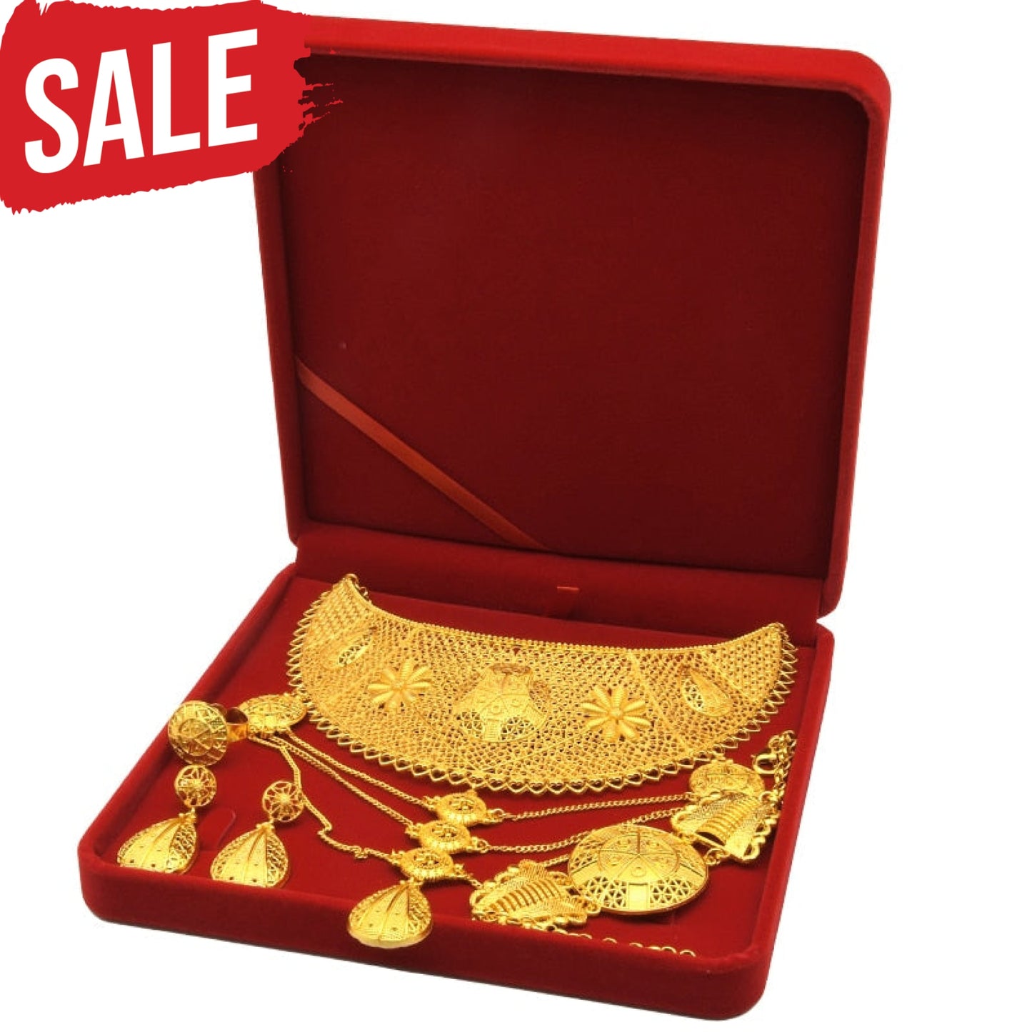 Gold Plated Necklace Jewelry Set S-432 With Gift Box