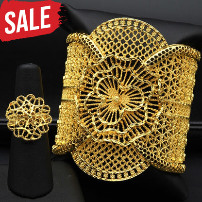 Luxury Bangle With Ring B241-Bracelet Rings