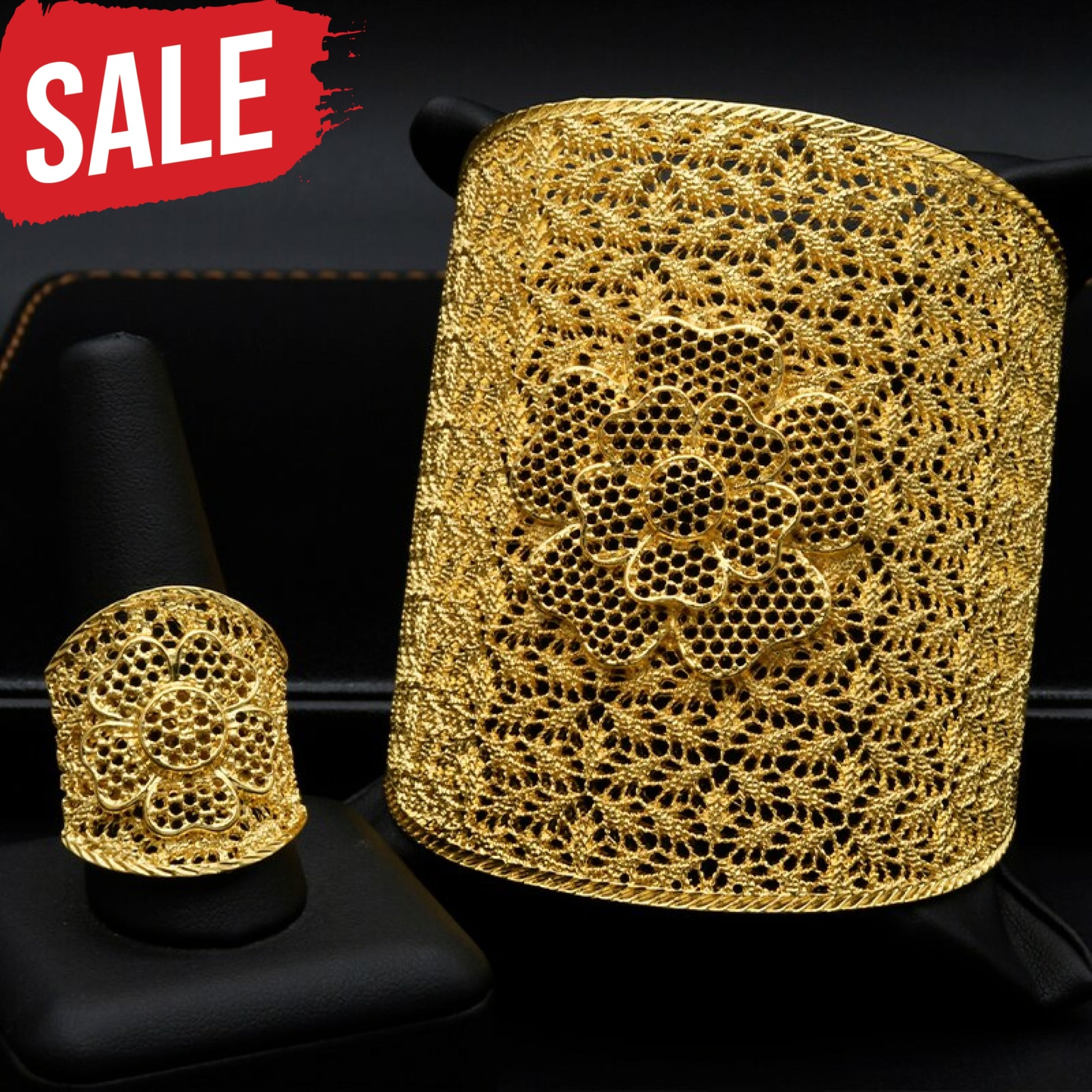 Luxury Bangle With Ring B276-Bracelet Rings