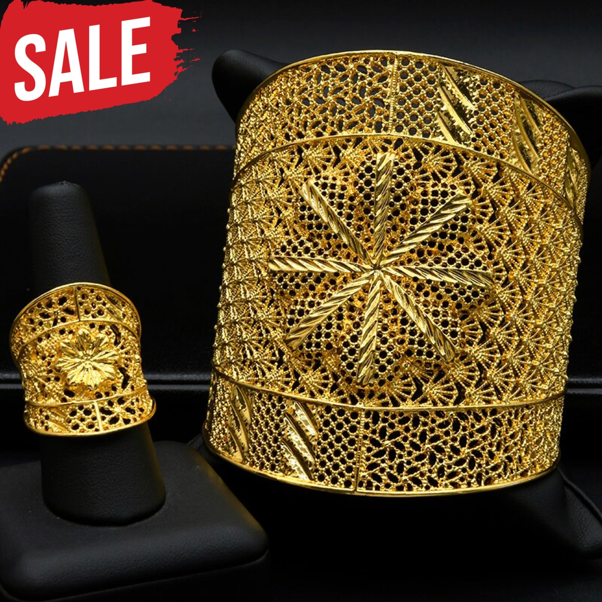 Luxury Bangle With Ring B279-Bracelet Rings