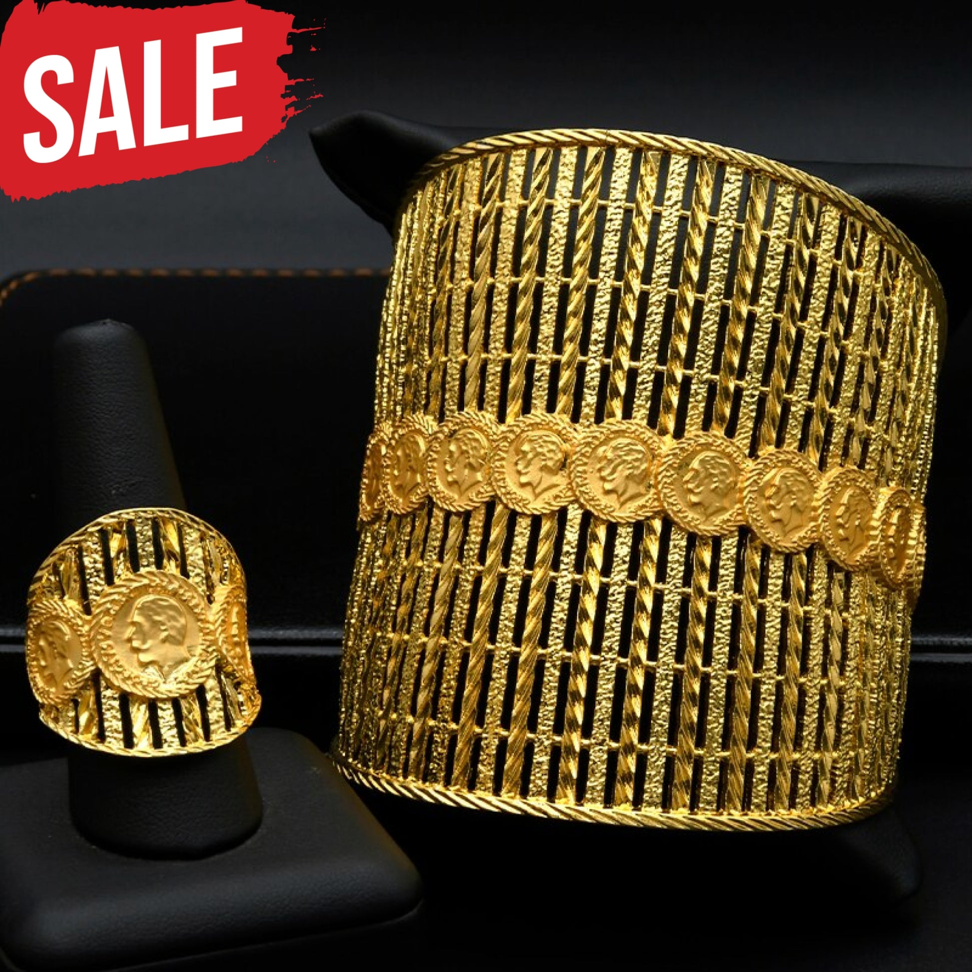 Luxury Bangle With Ring B281-Bracelet Rings