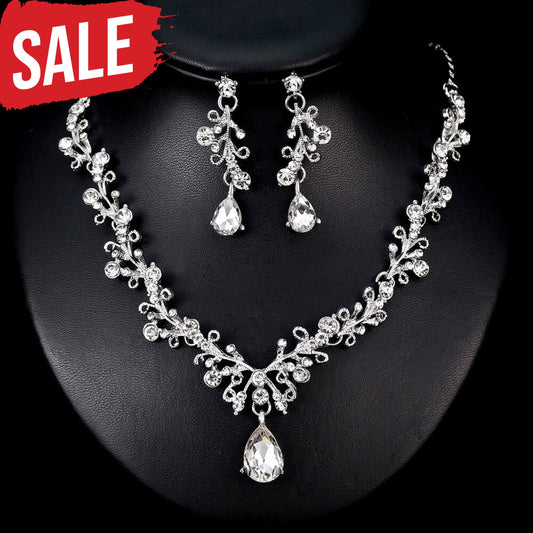 Silver Crystal Bridal Jewelry Sets